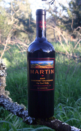 Martin Family Vineyards 2007 Cabernet Sauvignon 750ml Wine Bottle