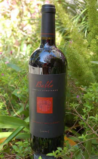 Bello Family Vineyards 2006 Cabernet Sauvignon 750ml Wine Bottle