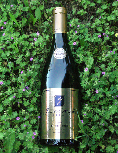 James Family Cellars 2007 Sonoma Coast Pinot Noir 750ml Wine Bottle