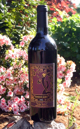 Summit Lake Vineyards 2003 'Emily Kestrel' Cabernet Sauvignon 750ml Wine Bottle