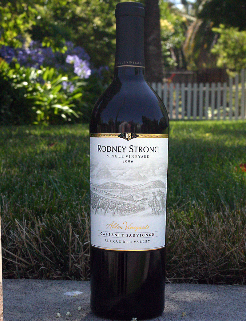 Rodney Strong Vineyards 2006 Alden Vineyards Cabernet Sauvignon 750ml Wine Bottle