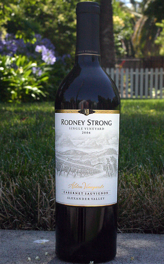 Rodney Strong Vineyards 2006 Alden Vineyards Cabernet Sauvignon 750ml Wine Bottle