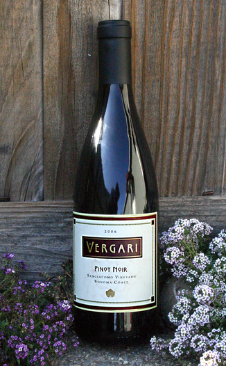 Vergari Wine 2006 Sonoma Coast Pinot Noir 750ml Wine Bottle