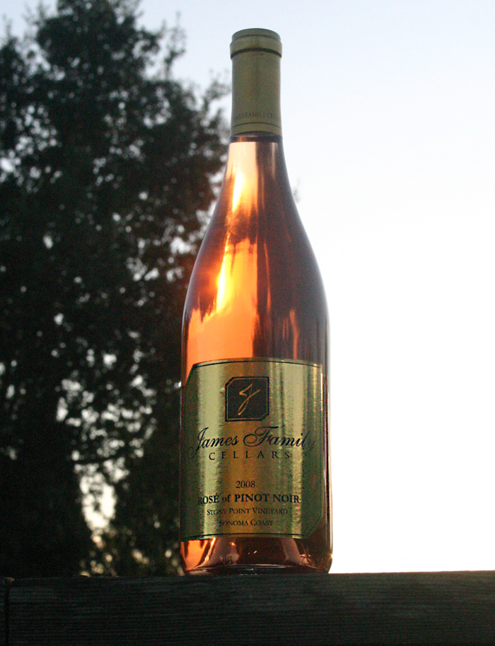 James Family Cellars 2008 Rose of Pinot Noir 750ml Wine Bottle