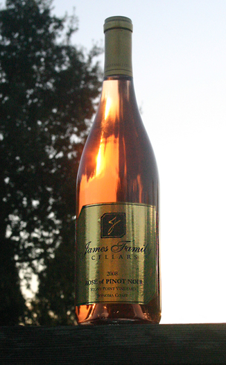James Family Cellars 2008 Rose of Pinot Noir 750ml Wine Bottle