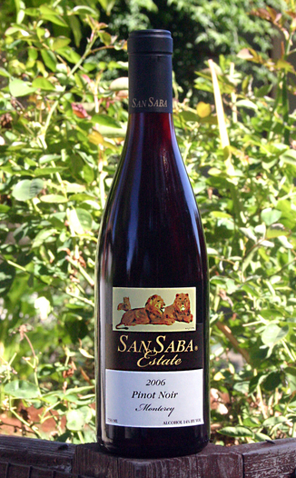 San Saba Vineyards 2006 Monterey Pinot Noir 750ml Wine Bottle