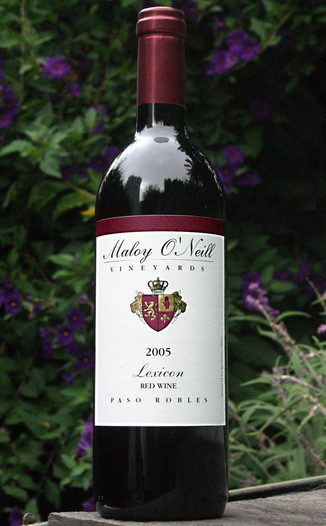 Maloy O'Neill Vineyards 2005 Lexicon 750ml Wine Bottle