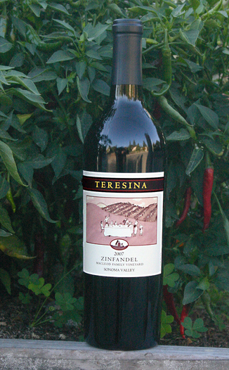 Teresina Vintners 2007 Sonoma Valley Zinfandel 750ml Wine Bottle