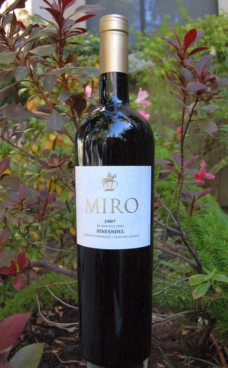 Miro Cellars 2007 '80 Year Old Vines' Zinfandel 750ml Wine Bottle