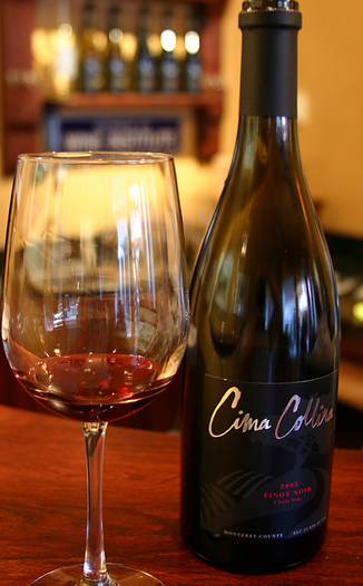 Cima Collina 2005 Chula Vina Vineyard Pinot Noir 750ml Wine Bottle