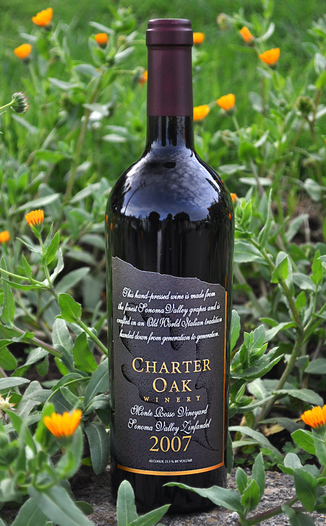 Charter Oak Winery 2007 Sonoma Valley Zinfandel 750ml Wine Bottle