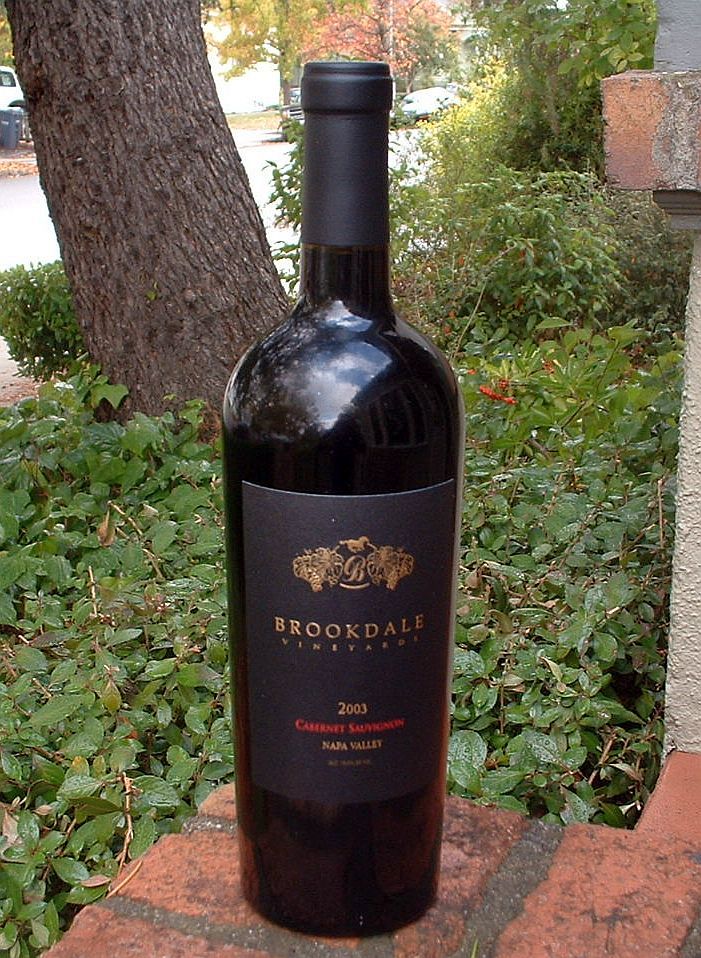 Brookdale Vineyards 2003 Cabernet Sauvignon 750ml Wine Bottle