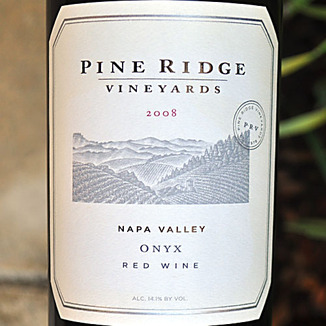 Pine Ridge 2008 "Onyx" Napa Valley Red Wine 750ml Wine Label