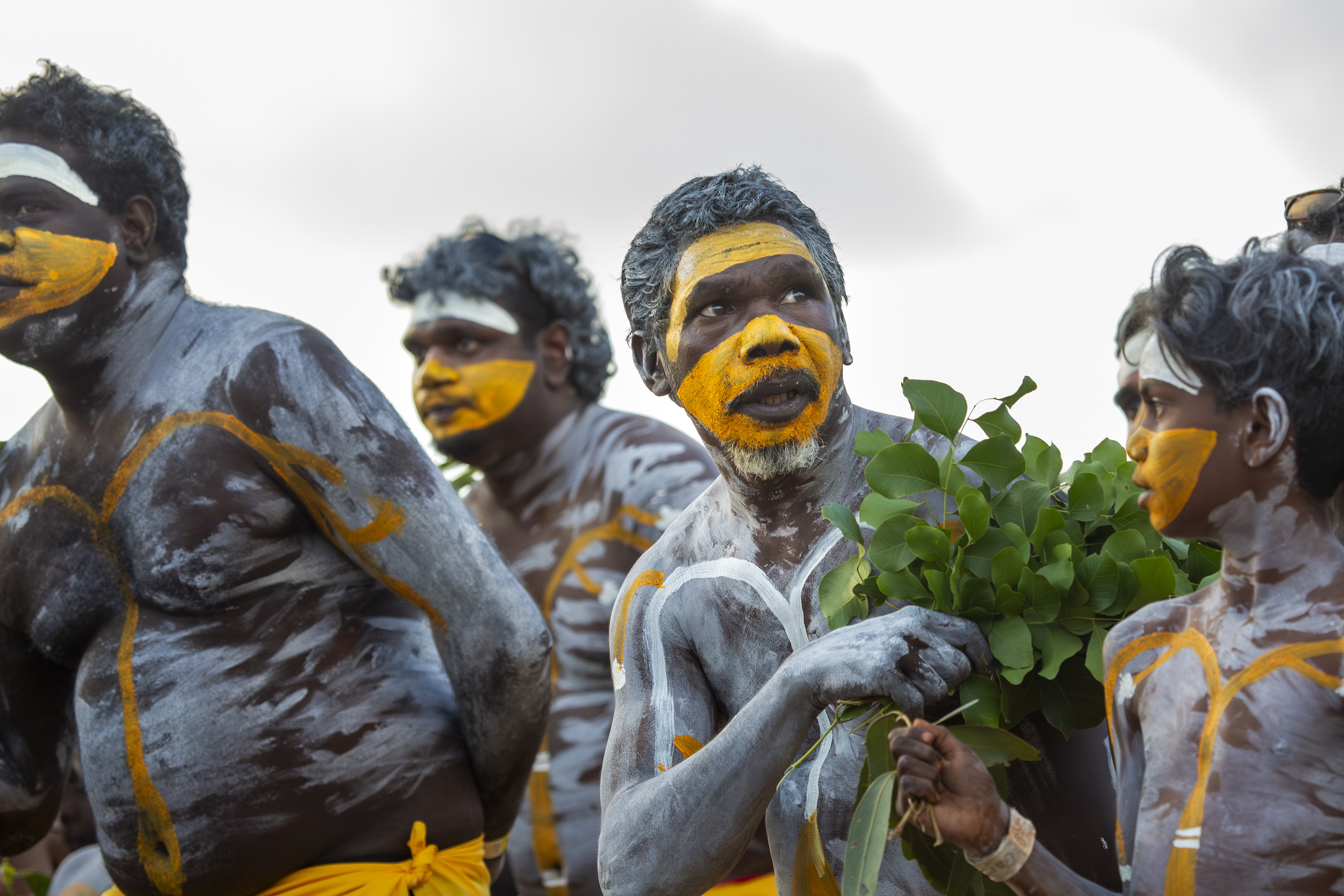 Members of the Gumatj clan perform ceremonial dance.