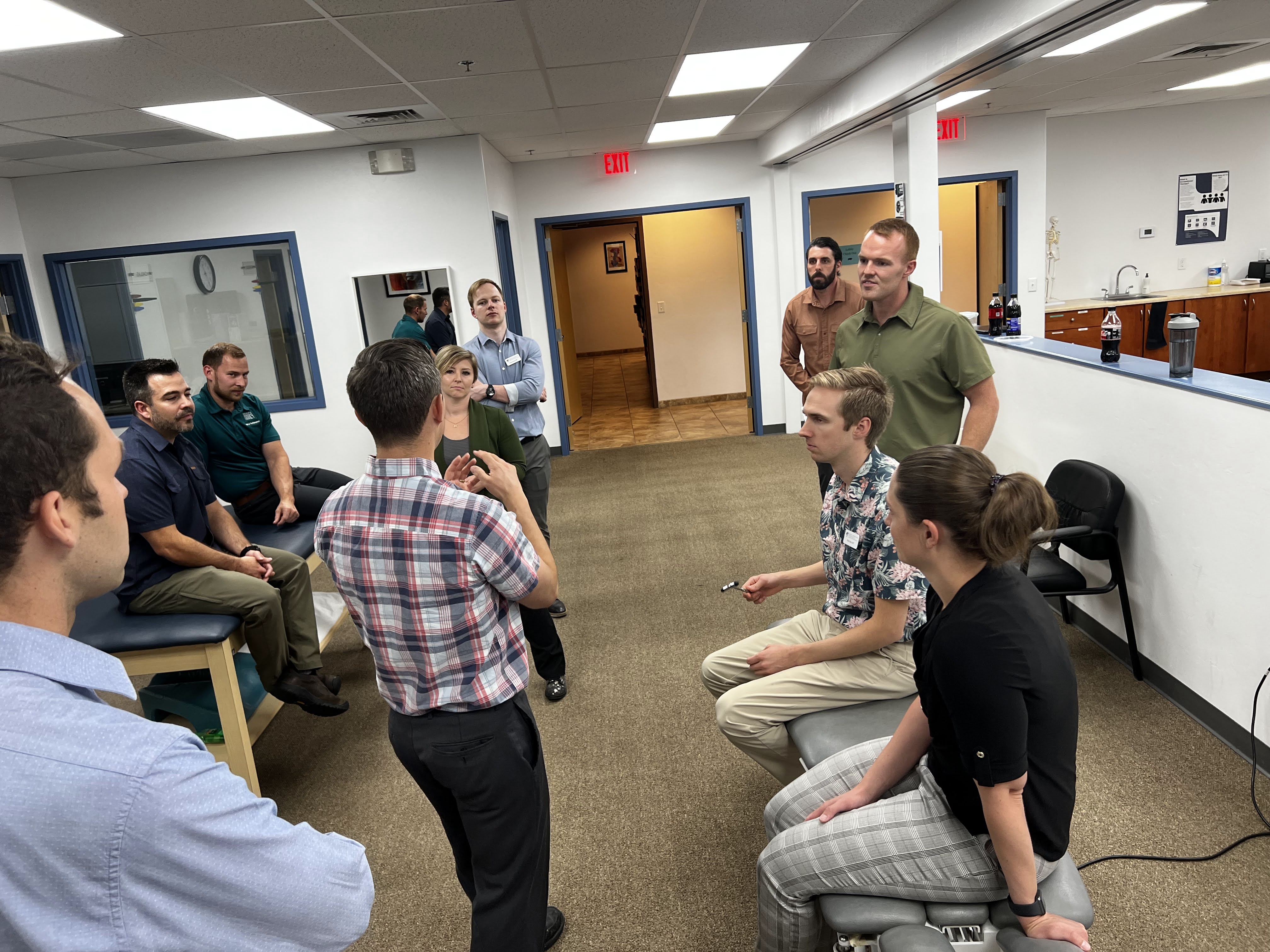 Image of Dr. Rainey teaching physical therapy students