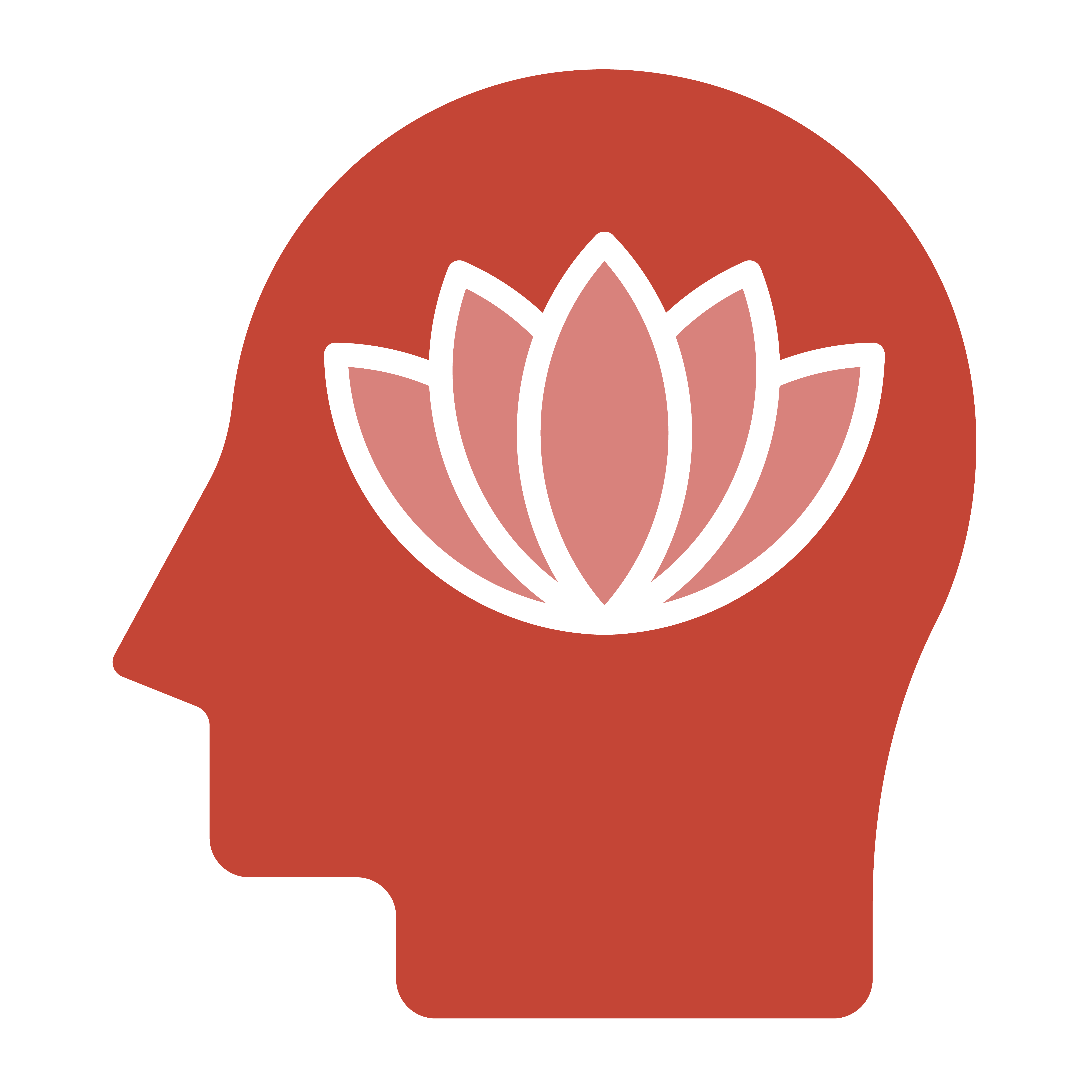 profile of head with lotus flower