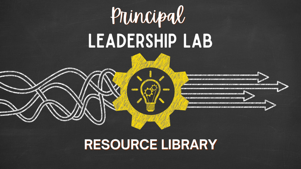 Principal Leadership Lab Resource Library Yellow and Black Logo