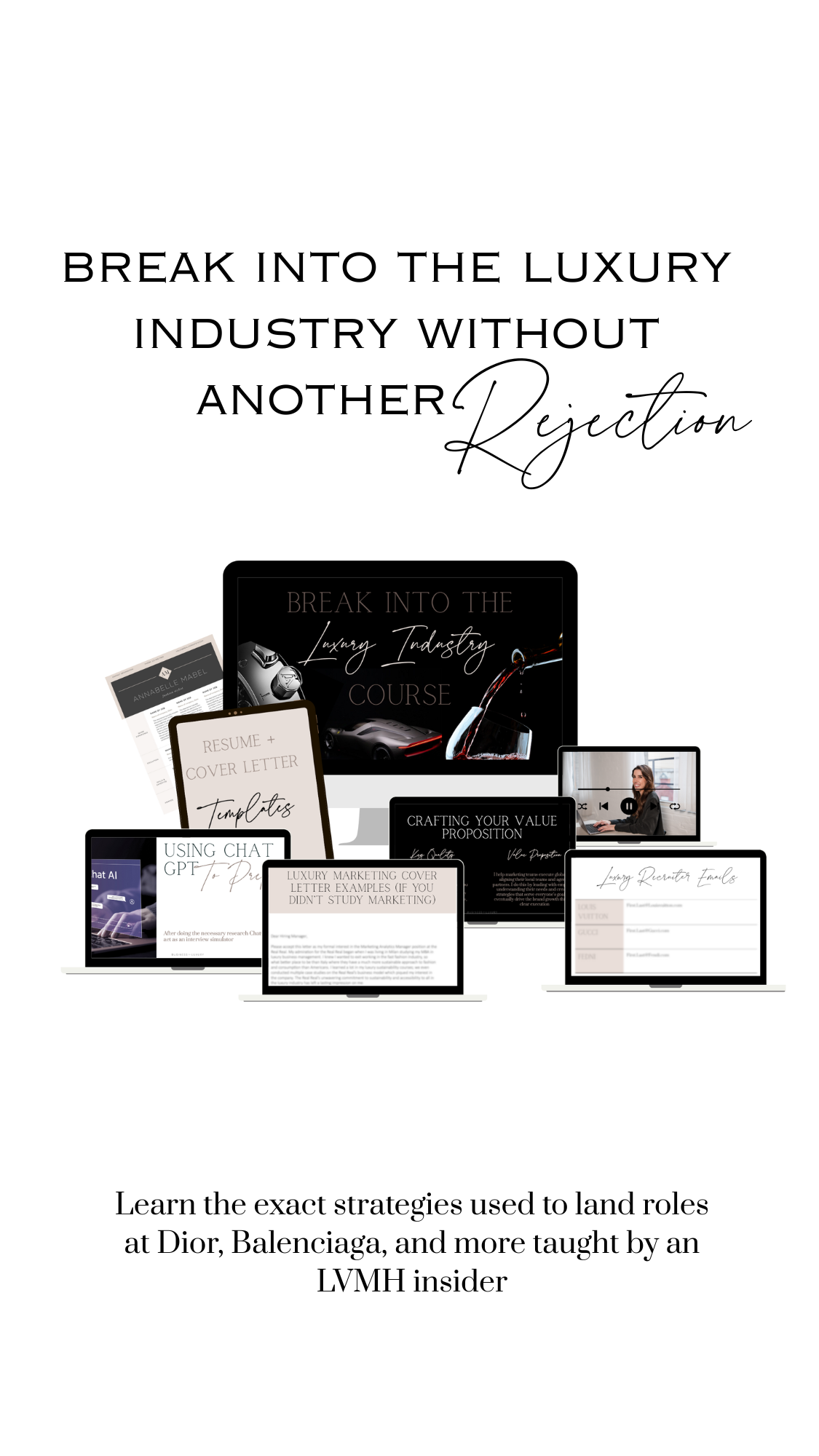 luxury industry career coaching course