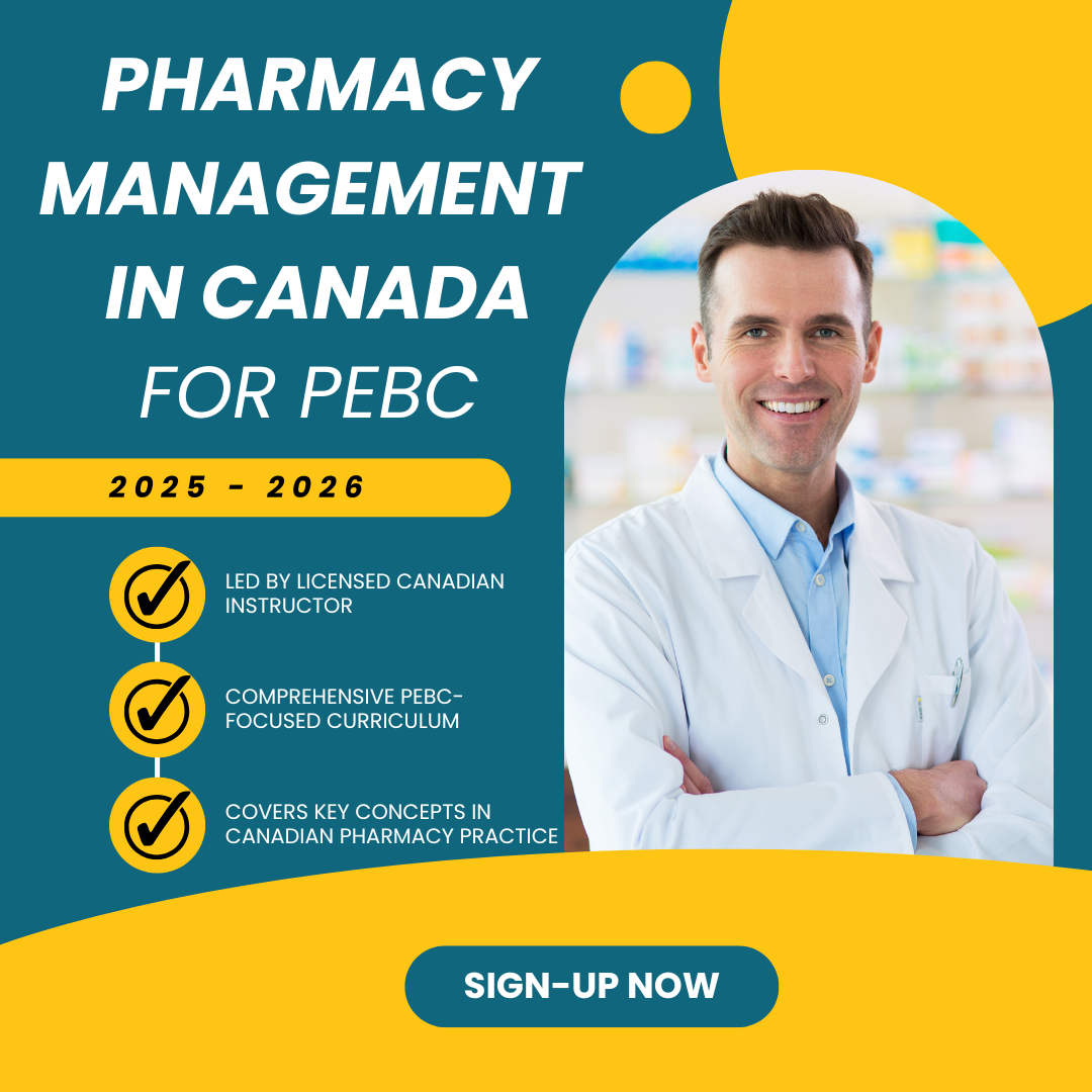 Pharmacy Management in Canada Management for PEBC
