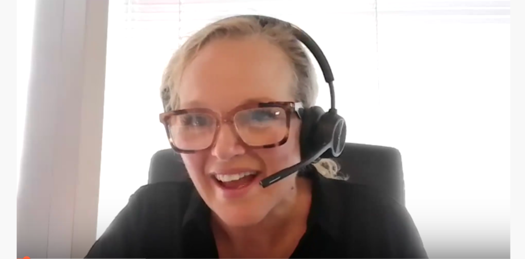 Julie Samford doing a webinar