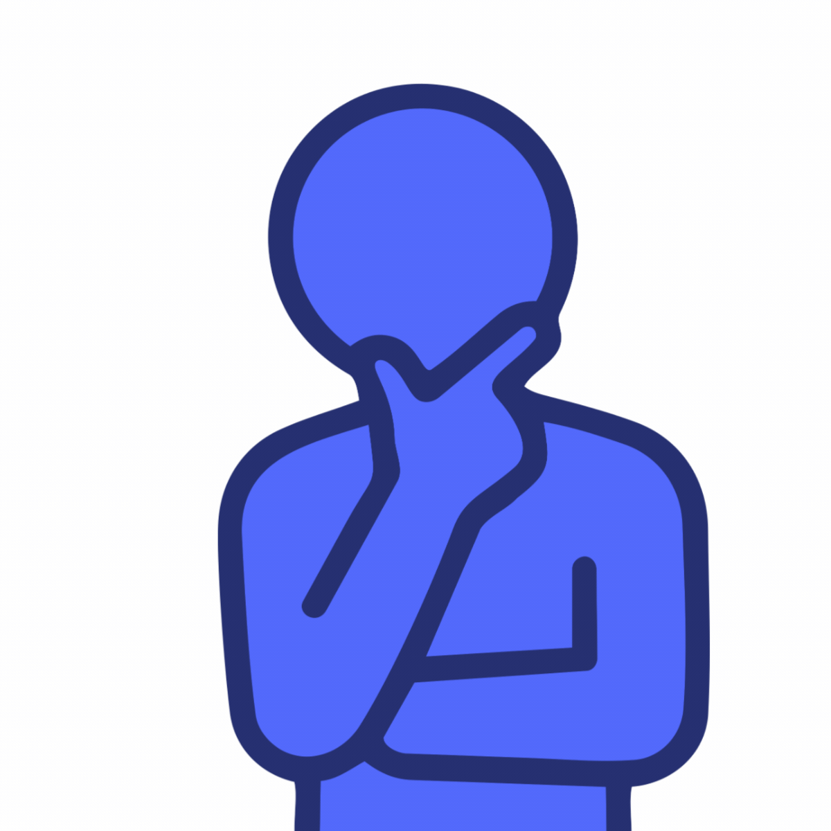 person contemplating