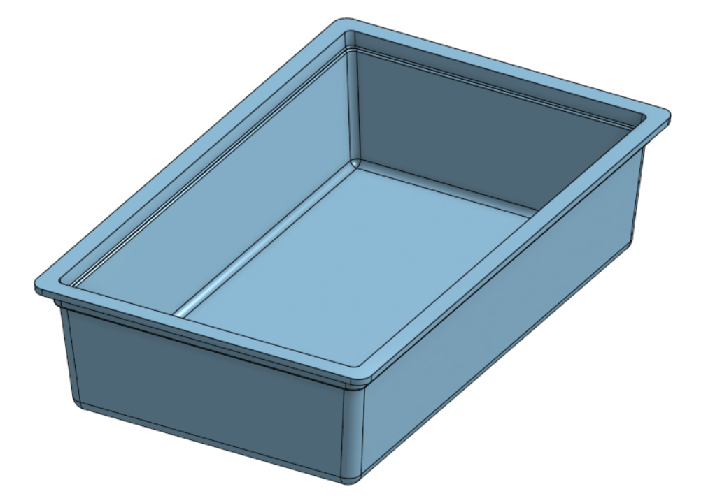 CAD model of bin