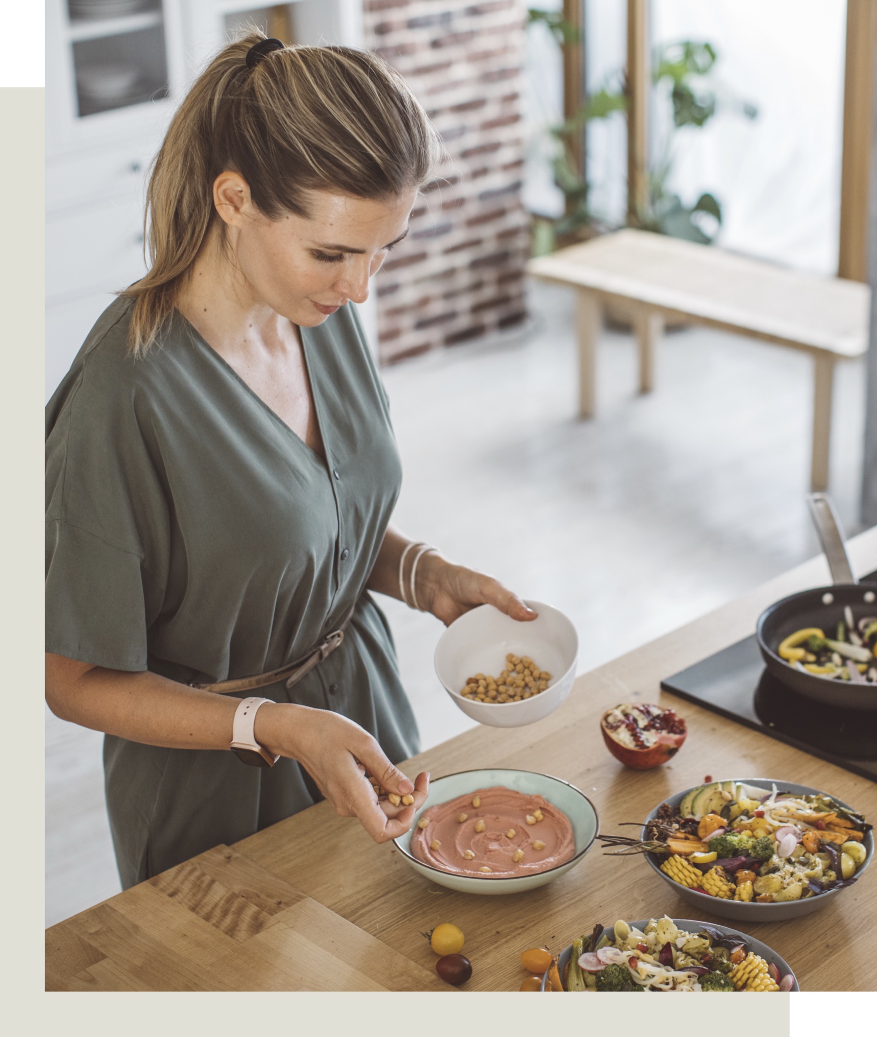 Woman preparing healthy meal