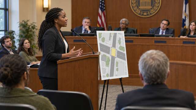 A community council meeting