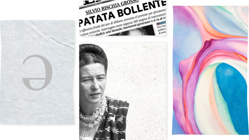 un collage con Simone de Beauvoir