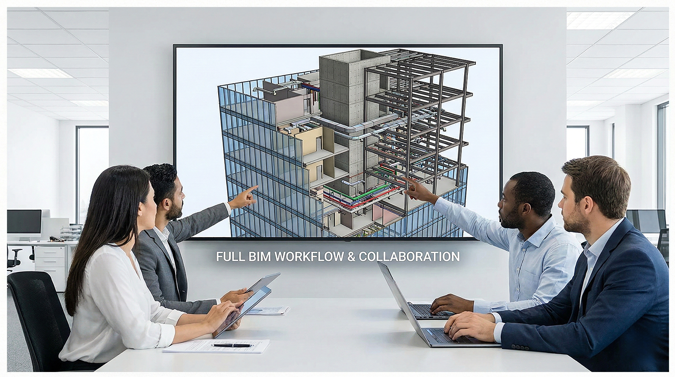 Guided Workflow-Based Training icon: Step-by-step lessons and hands-on practice to model, document, and coordinate structure confidently.