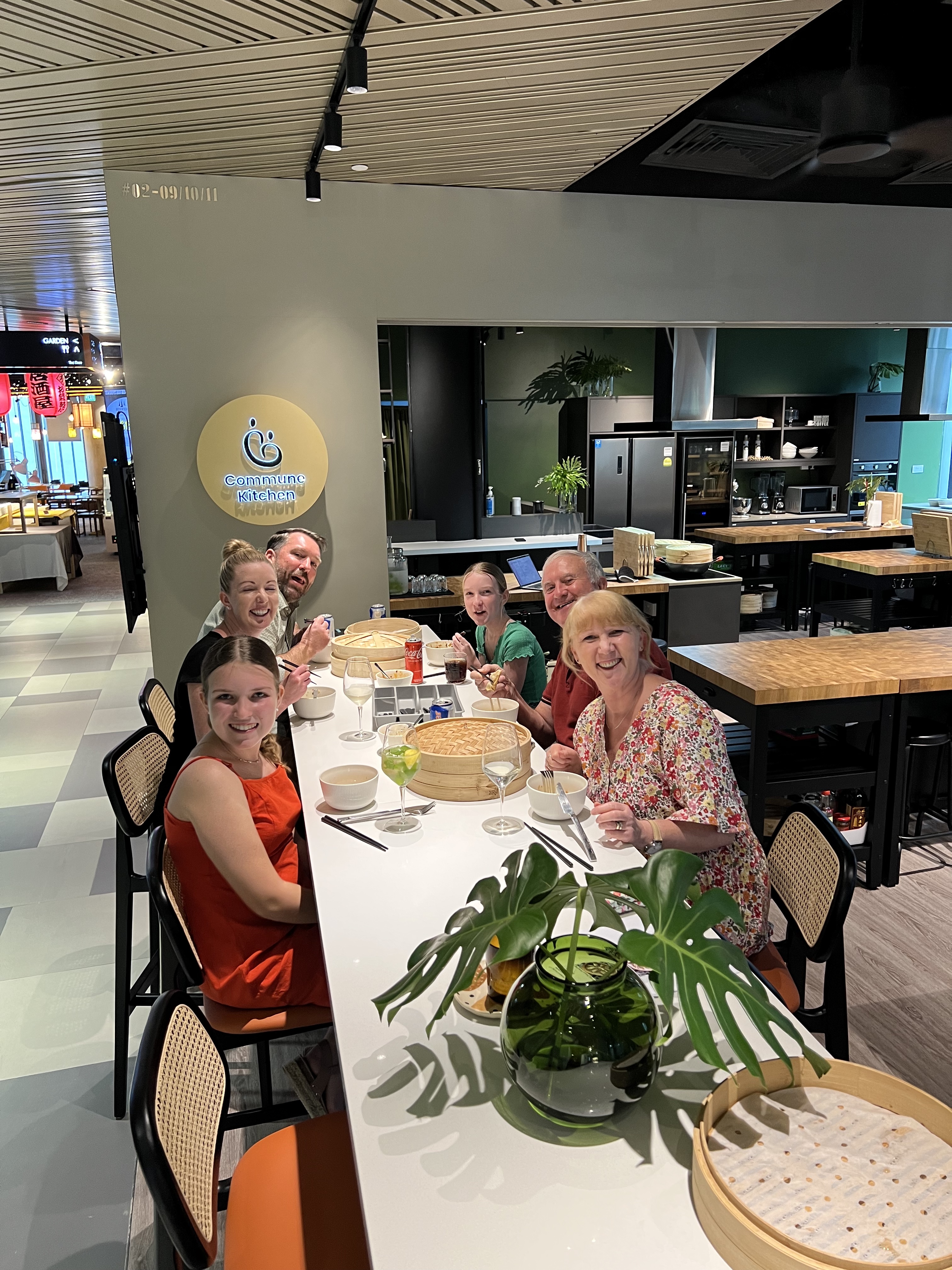 students enjoying kombucha after our kombucha brewing session