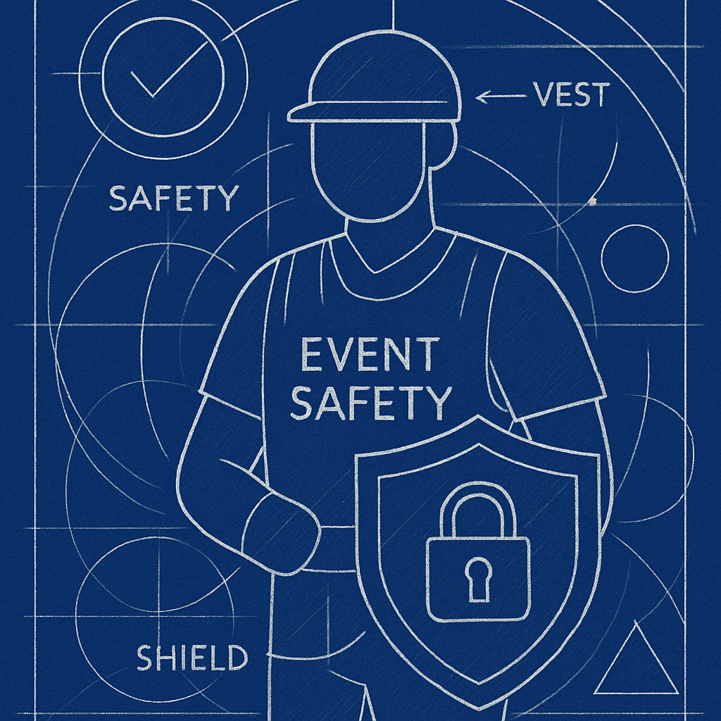 Drawing of a Red whistle held by a grey scale drawing of a hand