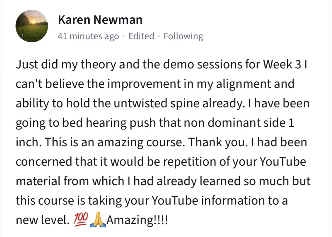 A positive student review about The Fundamental Course by GetGymnastFit