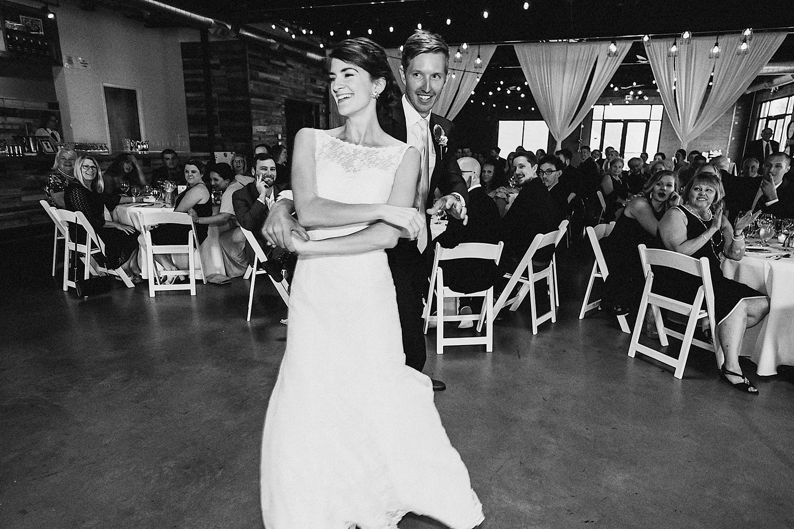 Jaclyn & Dustin, Sean Money Elizabeth Faye Photography, The Cedar Room Charleston, wedding dance kissing dip