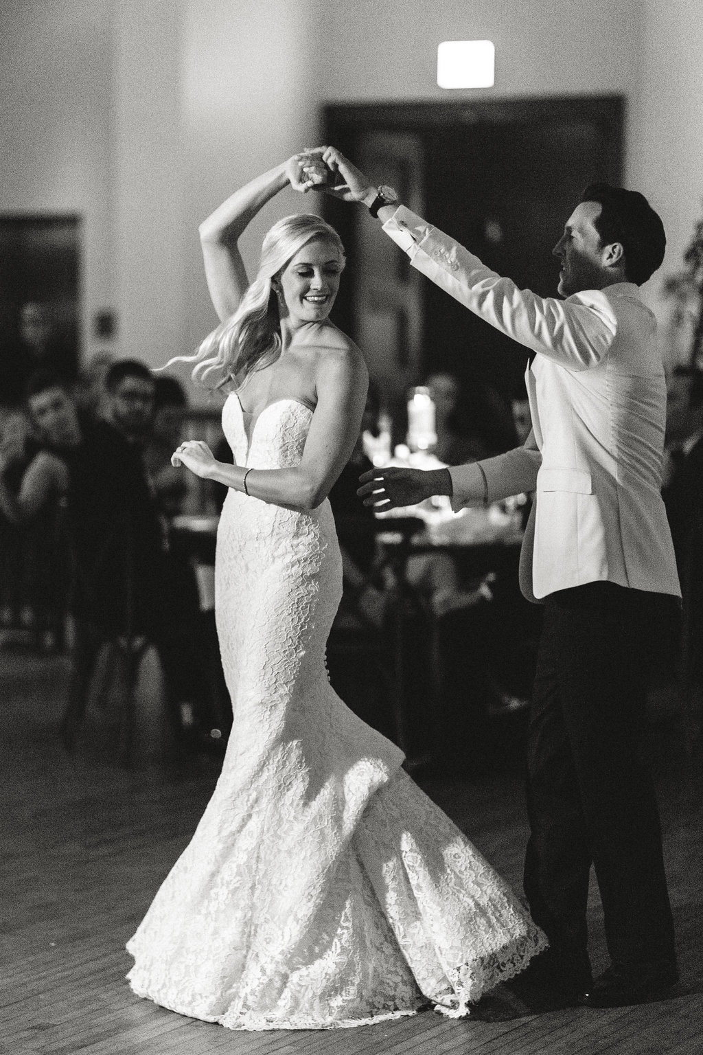 Jaclyn & Dustin, Sean Money Elizabeth Faye Photography, The Cedar Room Charleston, wedding dance kissing dip