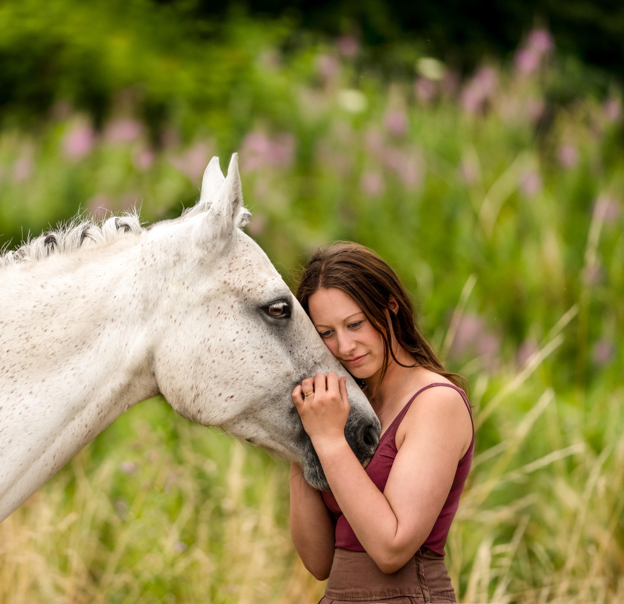 Course creator and coach with her mare 