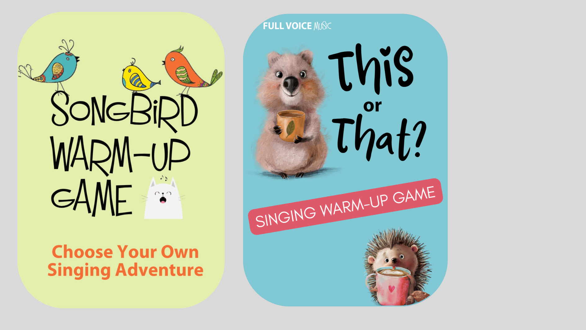 Two bonus downloads - fun singing games