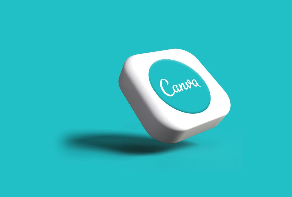 button with Canva branding on it