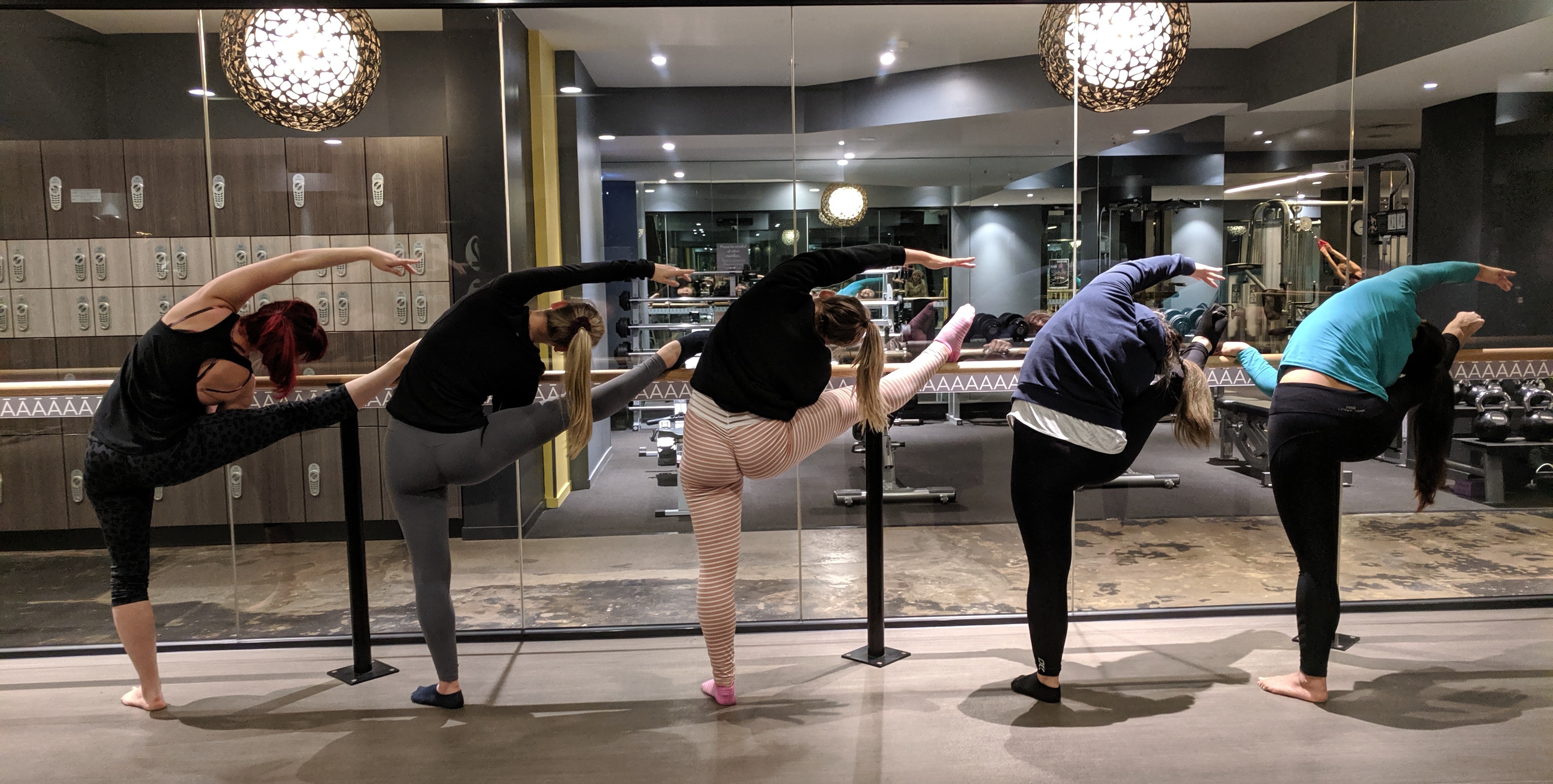 Women stretching