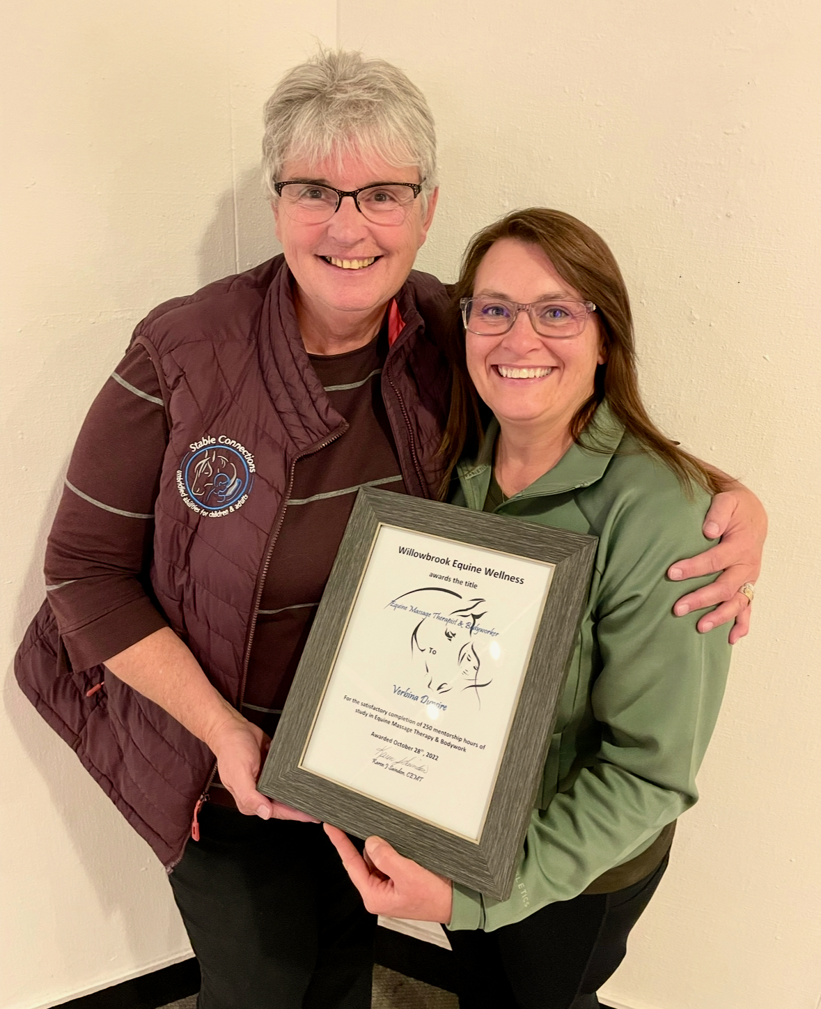 Karen Saindon and Student graduating from Willowbrook Academy