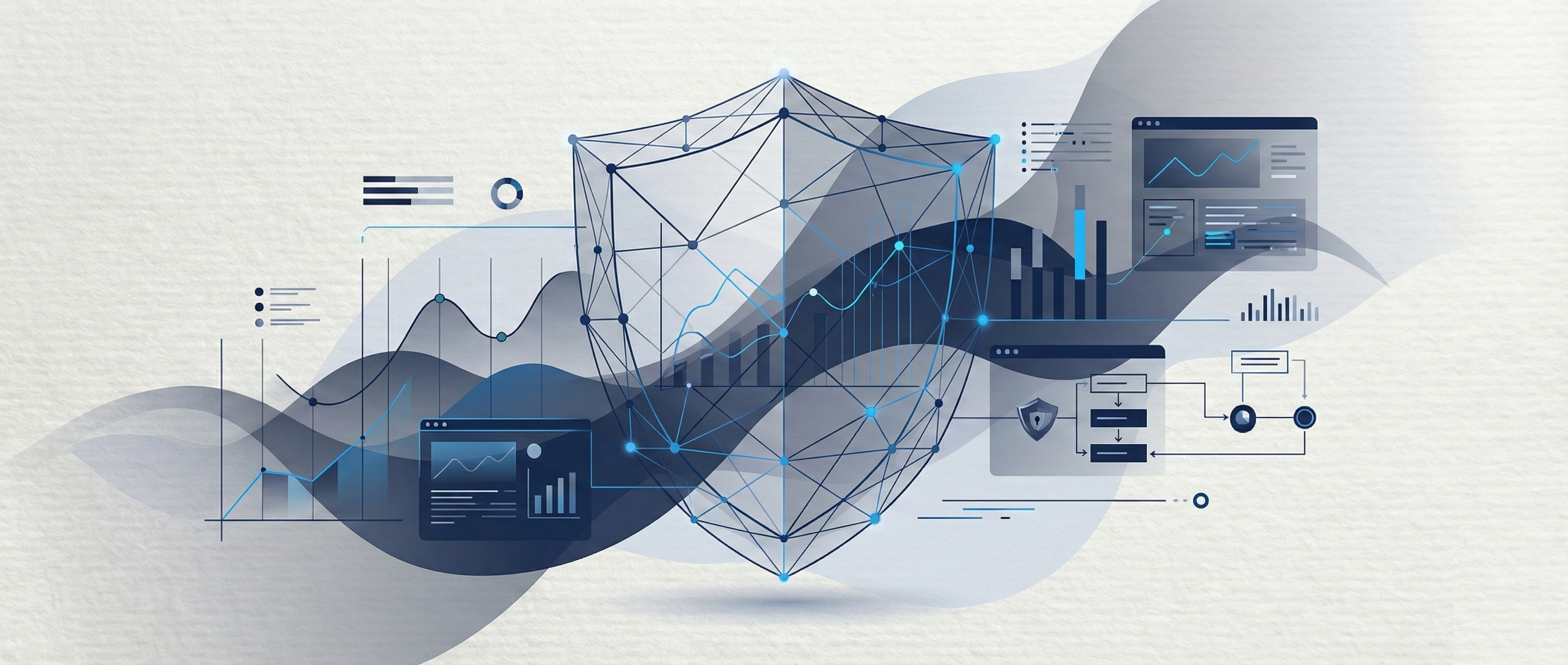 Cybersecurity and finance illustration