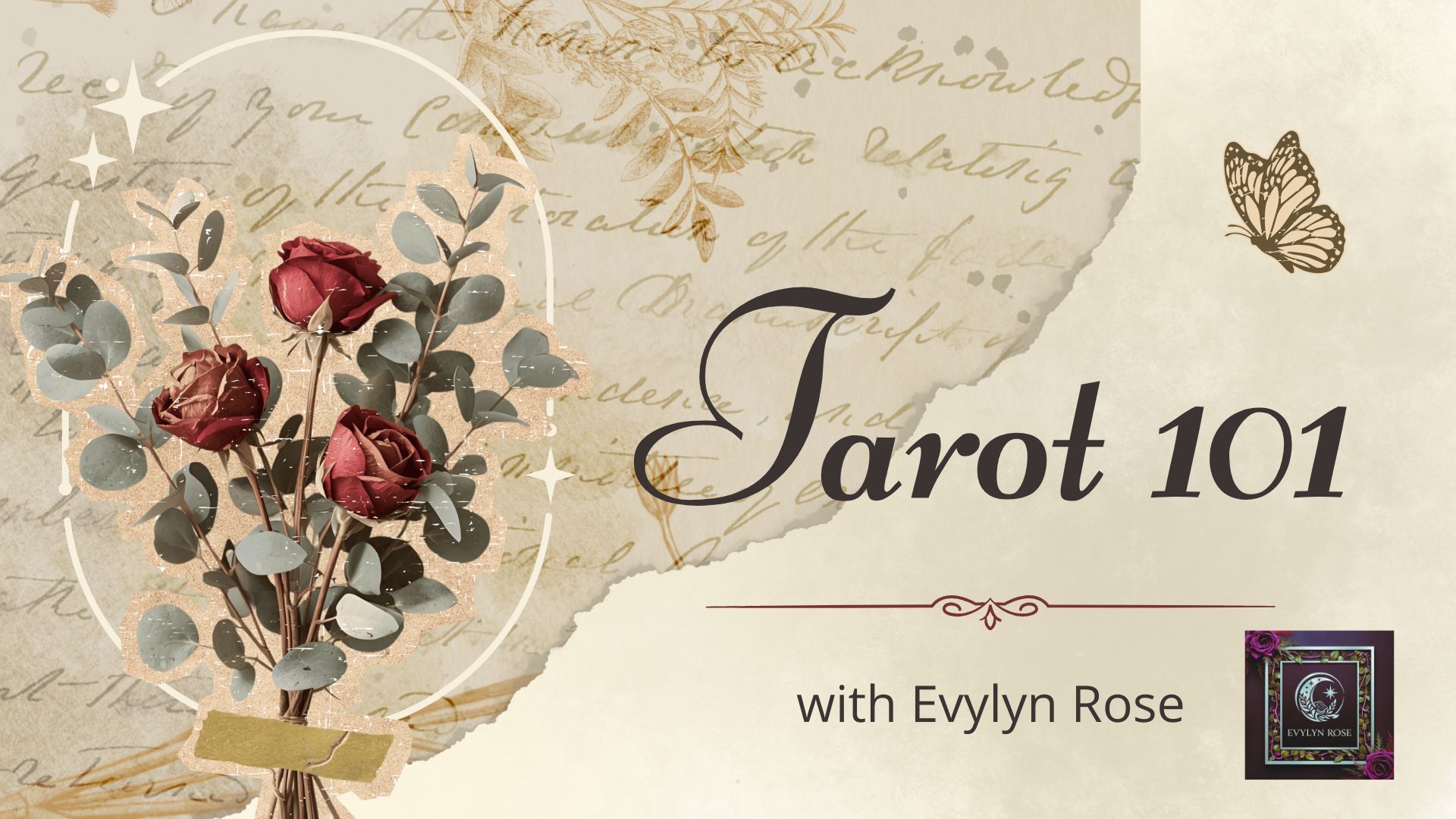 Visual for Tarot 101 with Evylyn Rose free mini-course at learn.evylynrose.com