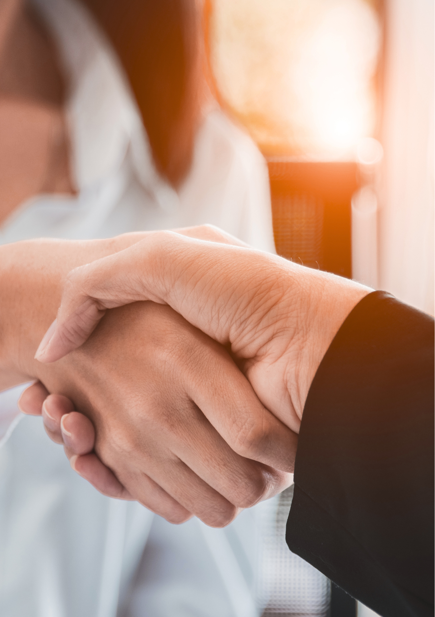 Two people shaking hands