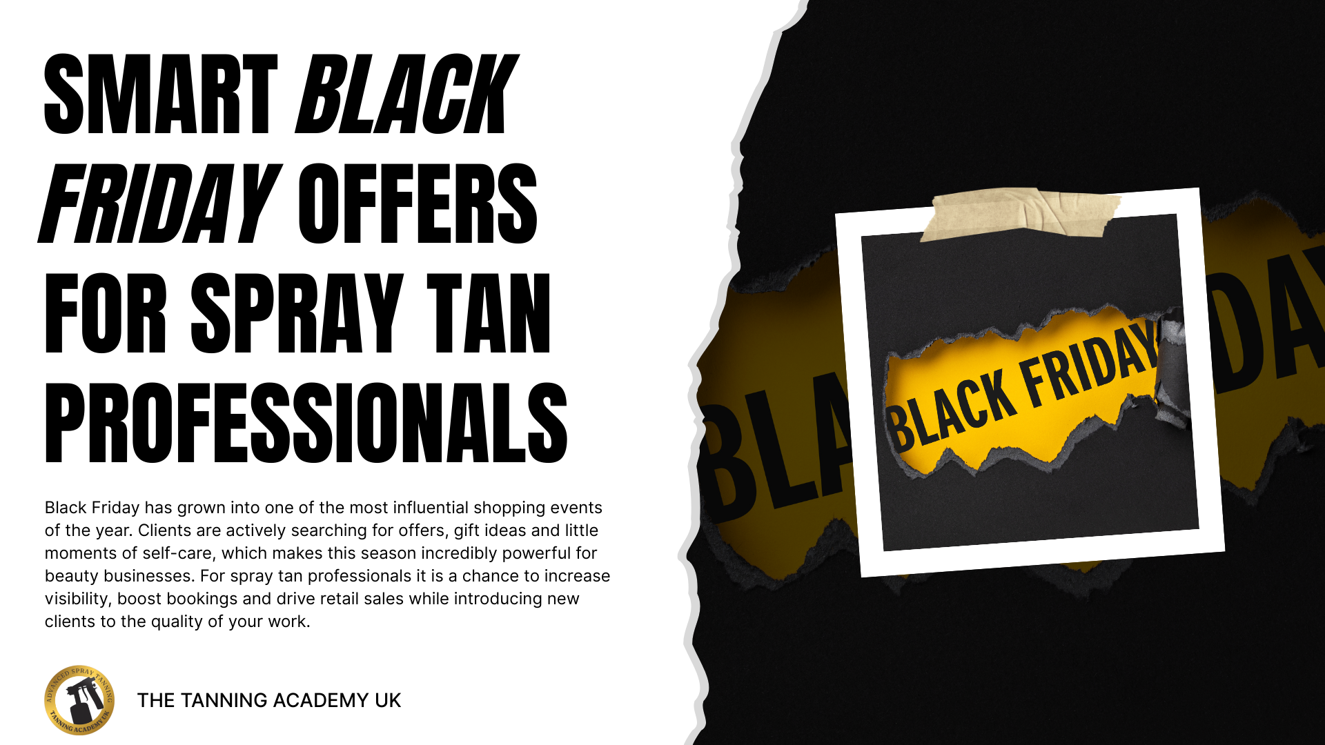 black friday strategies for spray tan artist