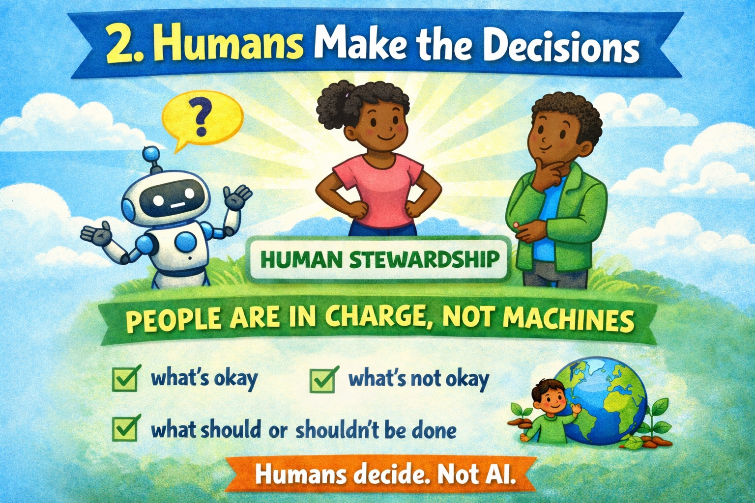 Humans make the decisions