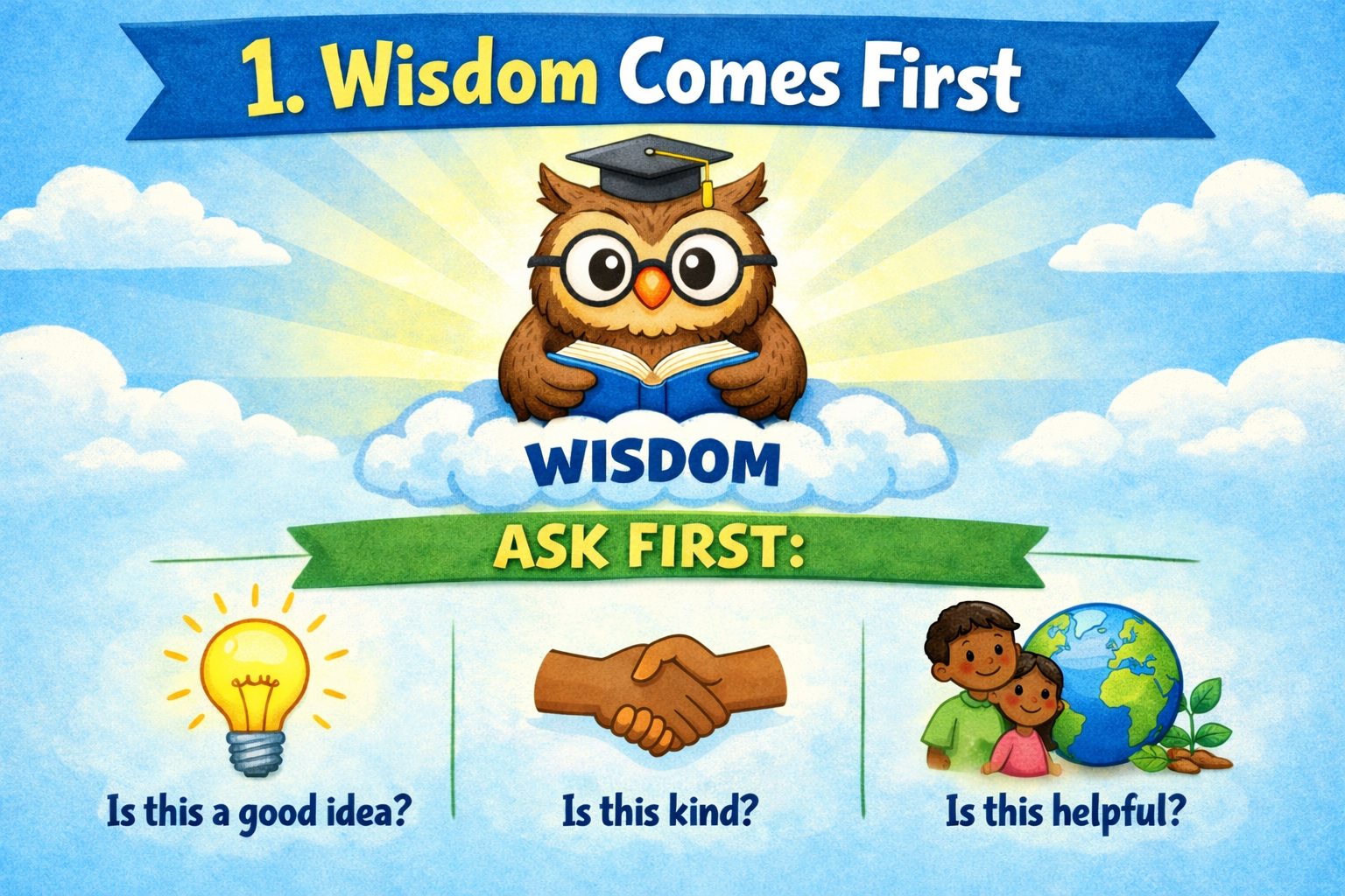 Wisdom comes first.