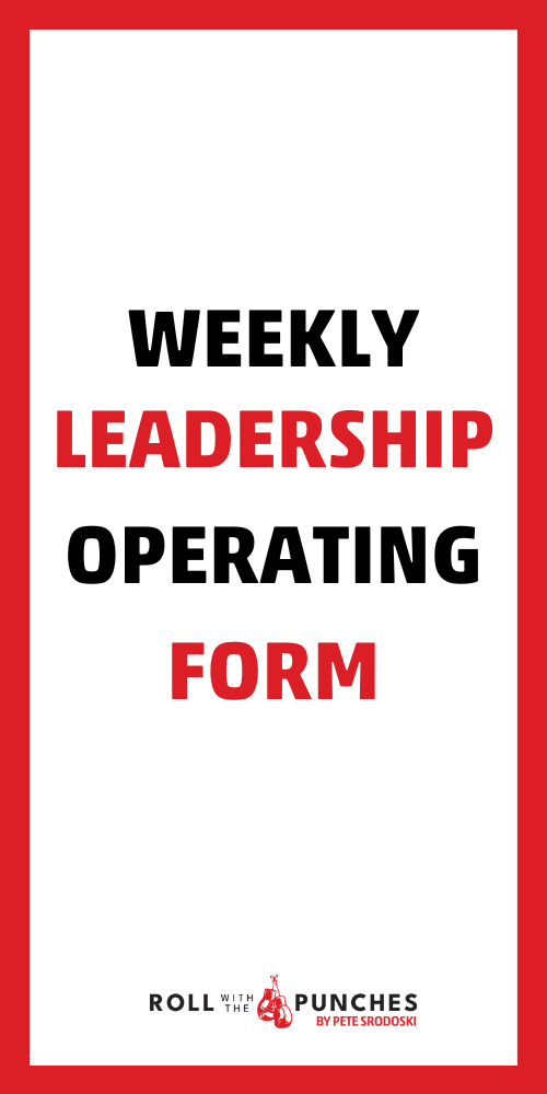 weekly leadership operating form small business owners founder led teams