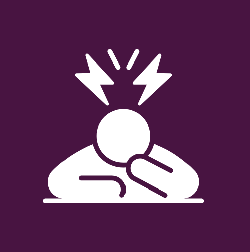 stressed person icon