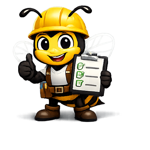 OnTrack OwnerBuilder Builder Bee Mascot