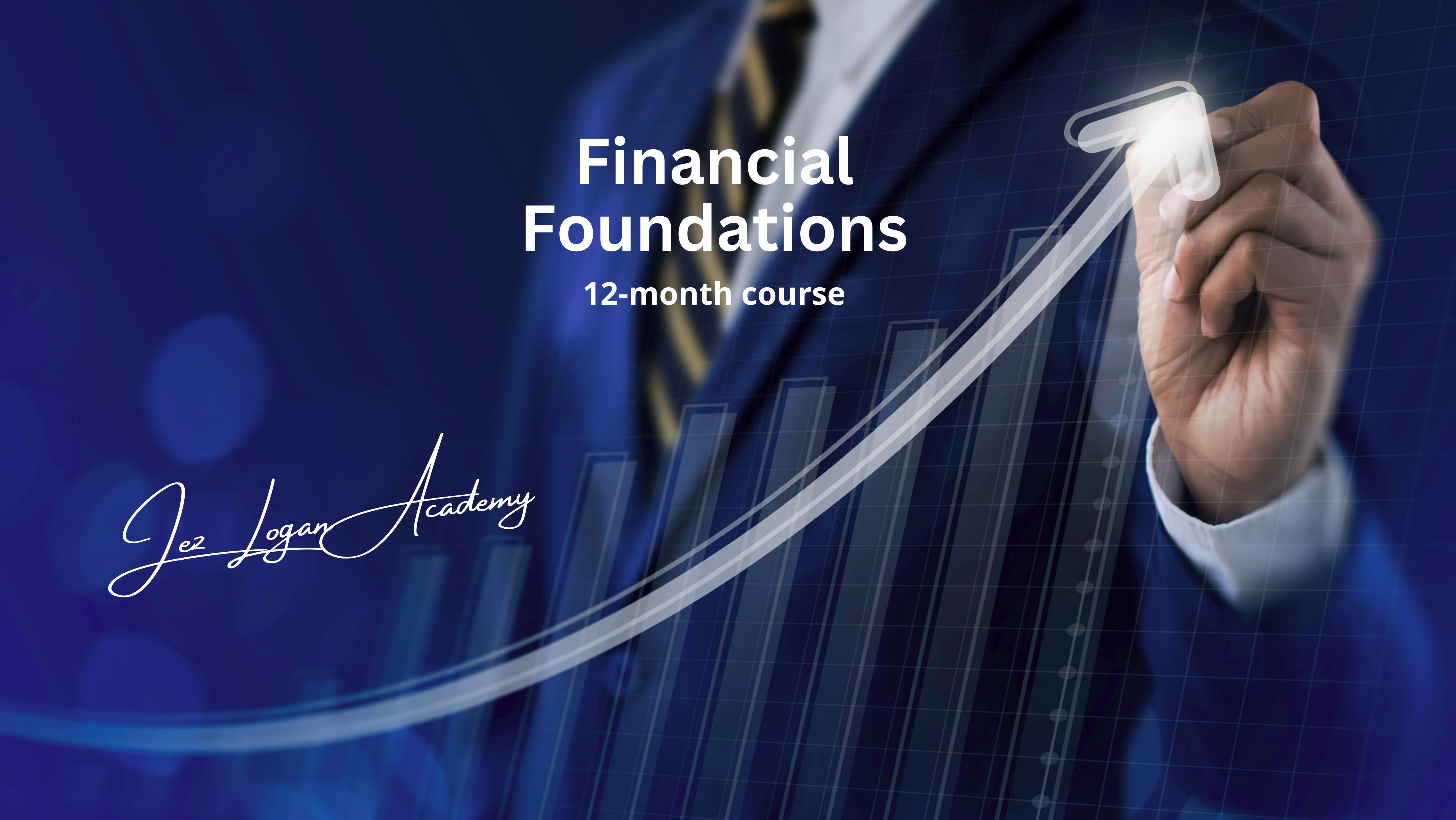 Image shows a graph with finances improving over 12 months along with a hand and arrow showing it's moving in the right direction.